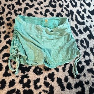 Lily Lotus Turquoise Athletic Shorts